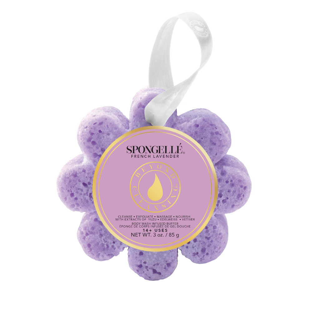 lavender flower massage French Lavender Infused Sponge