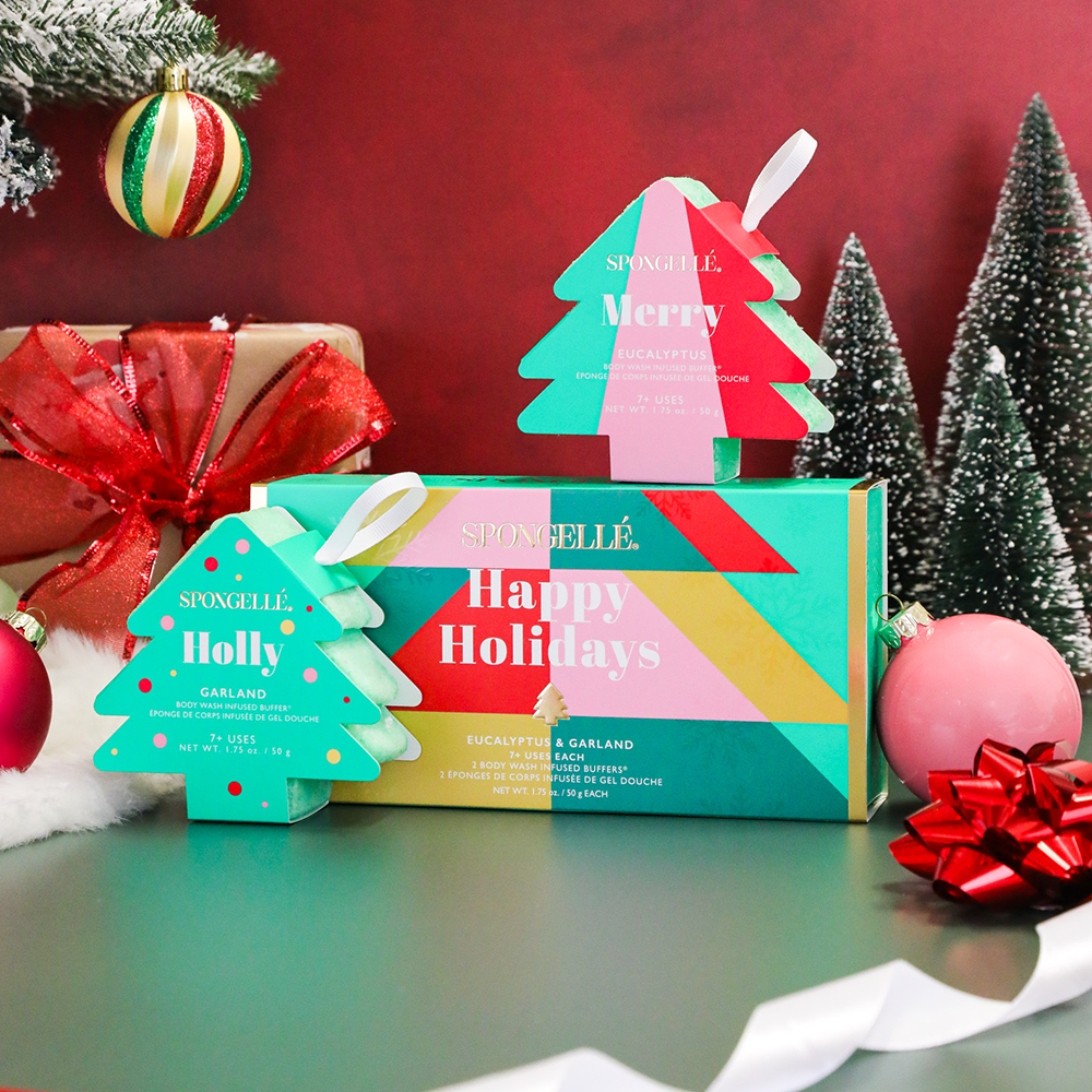 Happy Holidays | Holiday Tree Gift Set – Spongellé Happy Holidays | Holiday Tree Gift Set – Spongellé