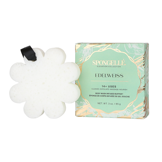 Edelweiss Elevation Body Wash Infused Buffer White Flower Sponge